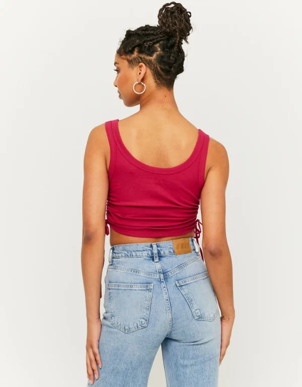 TALLY-WEIJL - גופיית קרופ עם קשירה בצדדים – SSLCOMERLAIR – pnk209 – 2