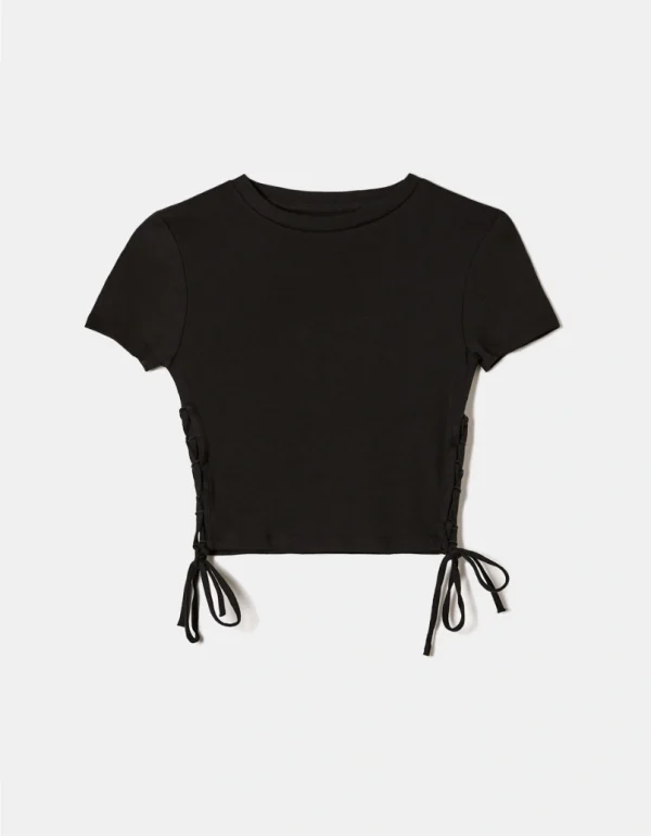 TALLY-WEIJL - קרופ טופ כיווצים בצד – STSCOBOMABHH – blk001 – 1