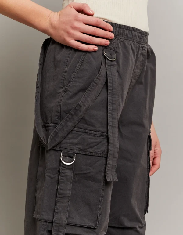 TALLY-WEIJL - מכנסי Cargo Wide Leg בגזרה גבוהה – SPACOLOREOBC – gry120 – 2