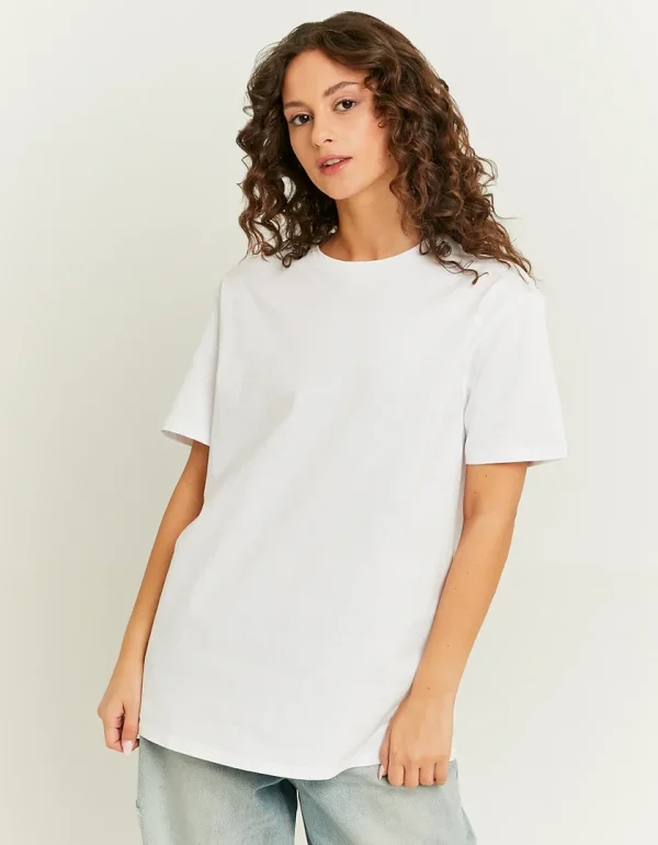 TALLY-WEIJL - חולצה T-shirt oversize – STSCOURSULBAA – whi001 – 1