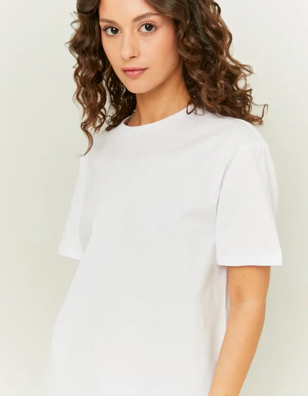 TALLY-WEIJL - חולצה T-shirt oversize – STSCOURSULBAA – whi001 – 2