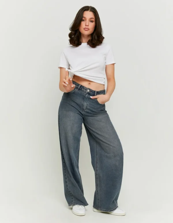 TALLY-WEIJL - ג'ינס BAGGY בגזרת mid waist – SPADESKATEEHDB – blu016 – 1