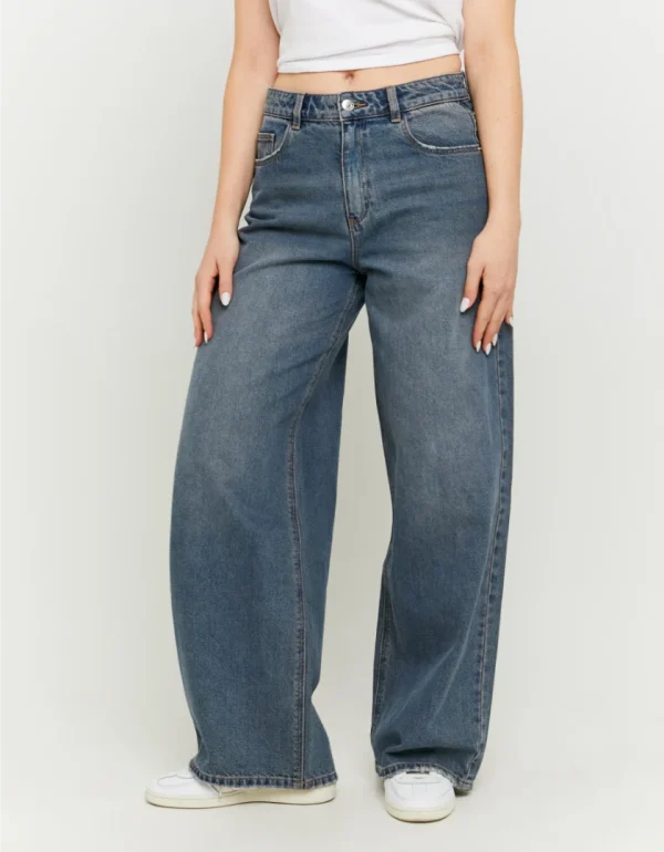 TALLY-WEIJL - ג'ינס BAGGY בגזרת mid waist – SPADESKATEEHDB – blu016 – 1