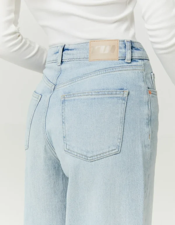 TALLY-WEIJL - ג'ינס WIDE LEG בגזרה גבוהה – SPADEWACKIE4BL00 – blu408 – 2