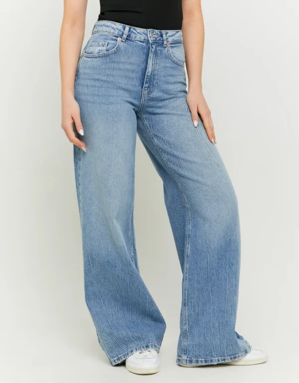 TALLY-WEIJL - ג'ינס WIDE LEG בגזרה גבוהה – SPADEWACKIE4LM00 – blu507 – 1