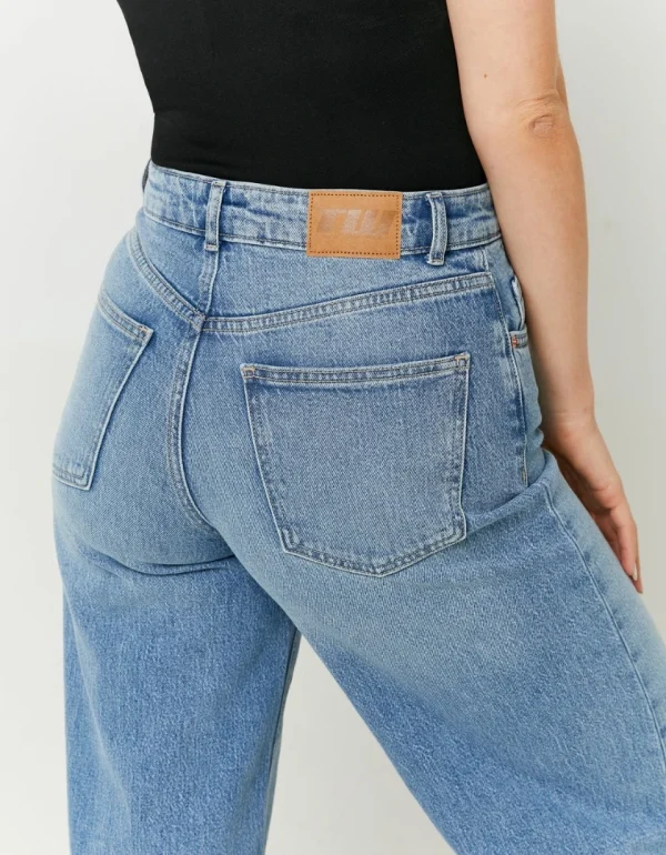 TALLY-WEIJL - ג'ינס WIDE LEG בגזרה גבוהה – SPADEWACKIE4LM00 – blu507 – 2