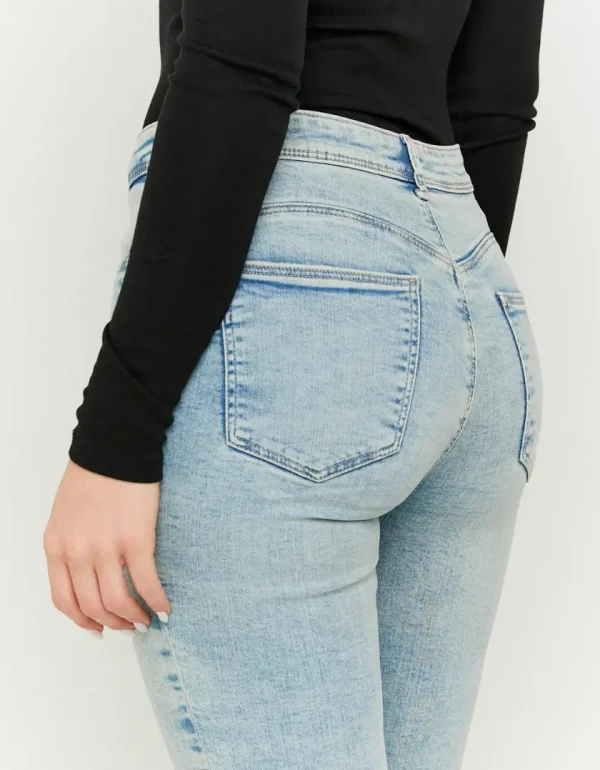 TALLY-WEIJL - ג'ינס סקיני Push up בגזרת Mid Waist – SPADEPUMPMRBL01 – blu524 – 2