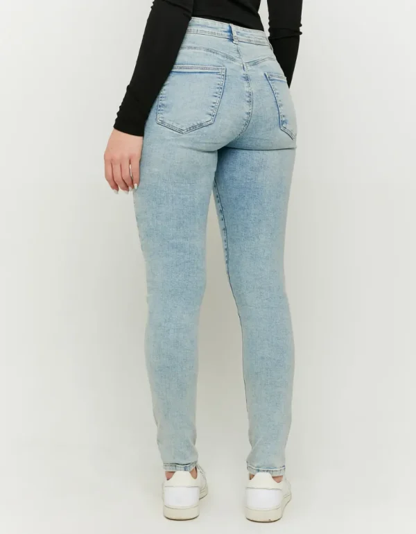 TALLY-WEIJL - ג'ינס סקיני Push up בגזרת Mid Waist – SPADEPUMPMRBL01 – blu524 – 3