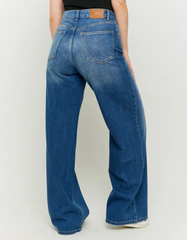 TALLY-WEIJL - ג’ינס WIDE LEG בגזרה גבוהה – SPADEWACKIE4EHMD – blu017 – 3