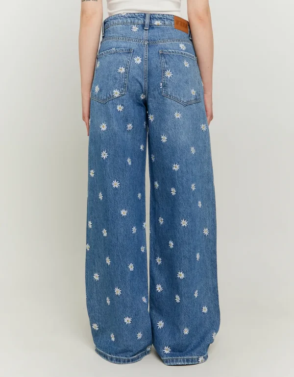 TALLY-WEIJL - ג'ינס עם רקמה של פרחים – SPADECABANAEHLM – blu289 – 2